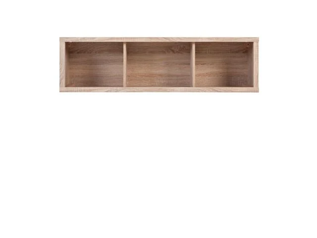 Kaspian Open Wall Cabinet | Sonoma Oak | No Doors | 143.5×40 cm | Max 10 kg