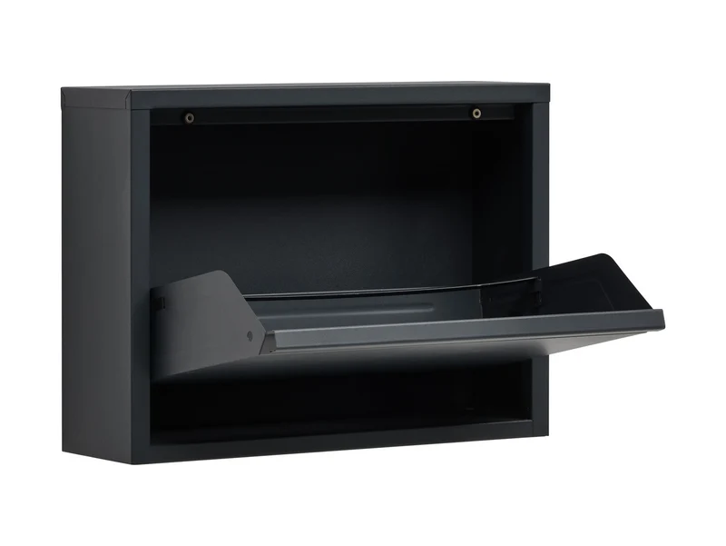 Fly 1K Metal Shoe Cabinet – 1 Compartment, Anthracite, 15 cm Deep