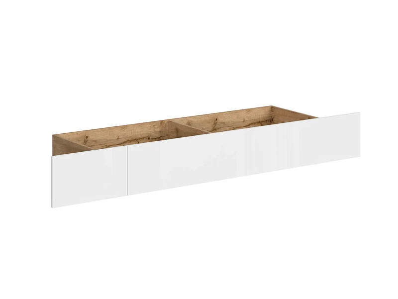 Nuis Under-Bed Drawer 80×200 cm – Wotan Oak & White Mirror Gloss, Fits Nuis 90 Bed
