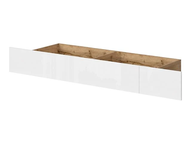 Nuis Under-Bed Drawer 80×200 cm – Wotan Oak & White Mirror Gloss, Fits Nuis 90 Bed