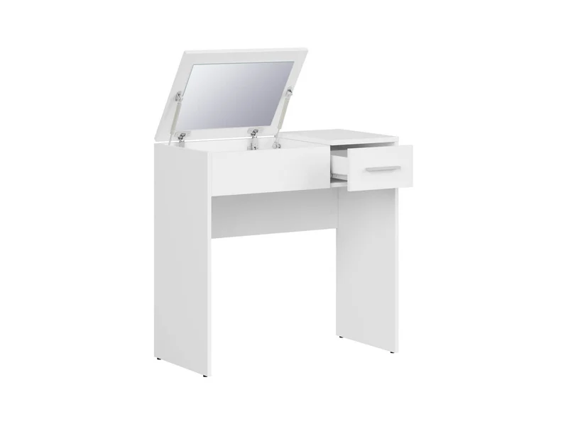 Nepo Plus Dressing Table 80 cm – White, 1 Drawer, Doubles as Desk