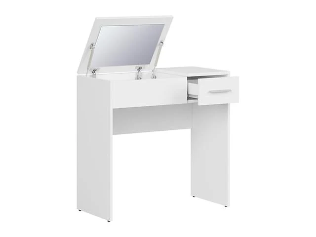 Nepo Plus Dressing Table 80 cm – White, 1 Drawer, Doubles as Desk