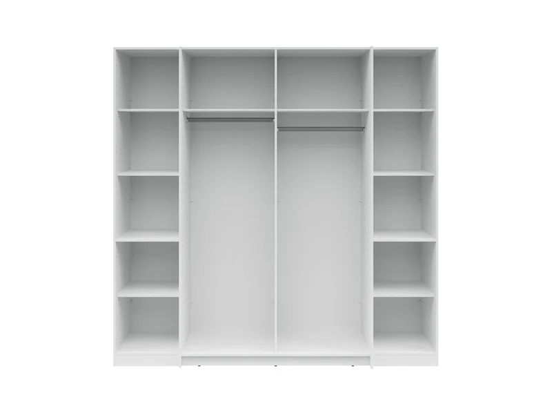Fabio Wardrobe 215 cm – White / Artisan Oak | Sliding & Hinged Doors
