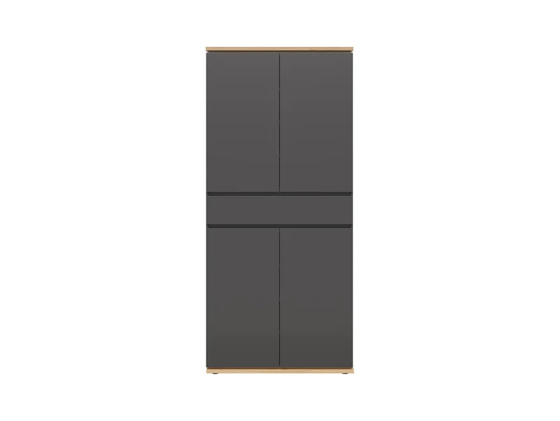 Yamael Hallway Cabinet 2-Door with Drawer – Graphite / Artisan Oak