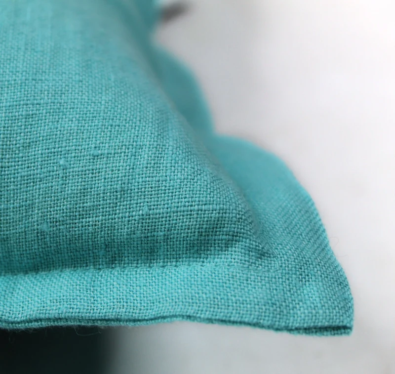 Kissenhülle | Linen in aquablue
