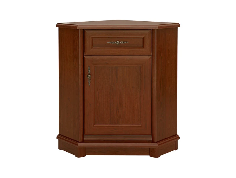 Kent Corner Chest of Drawers — 1 Door, 1 Drawer & Shelf, Chestnut