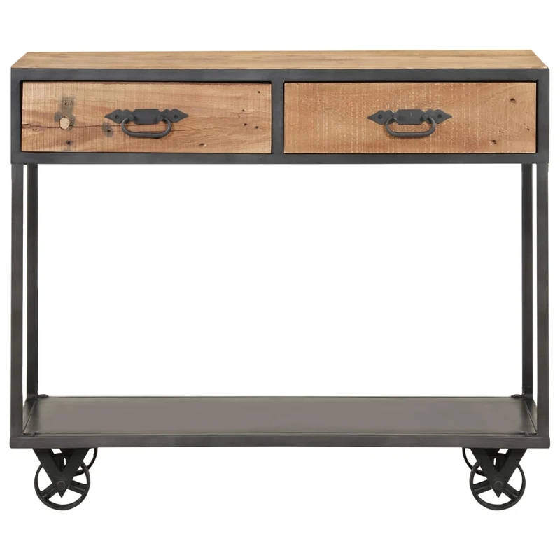 Konsolentisch 90x35x74 cm Altholz Massiv