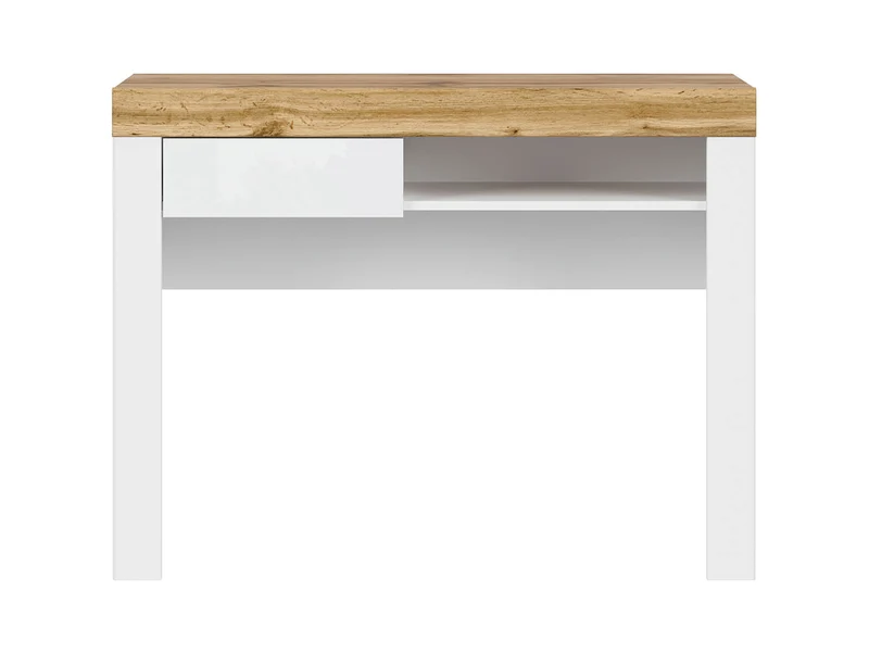 Holten Dressing Table & Desk – White & Wotan Oak, 106 cm