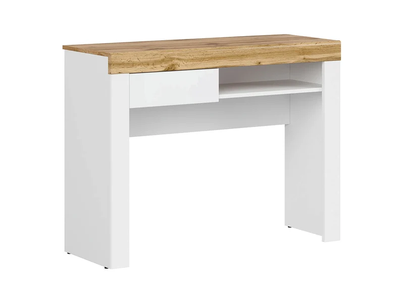 Holten Dressing Table & Desk – White & Wotan Oak, 106 cm
