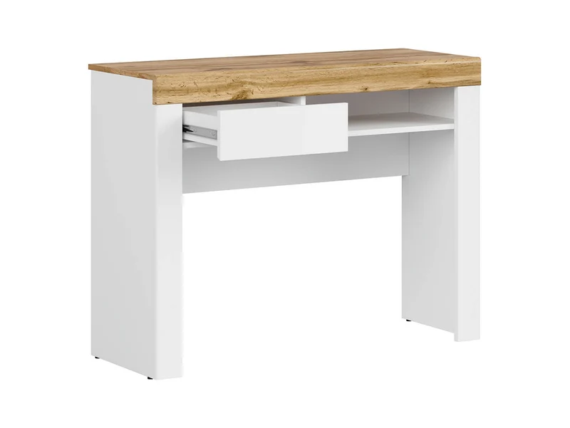Holten Dressing Table & Desk – White & Wotan Oak, 106 cm