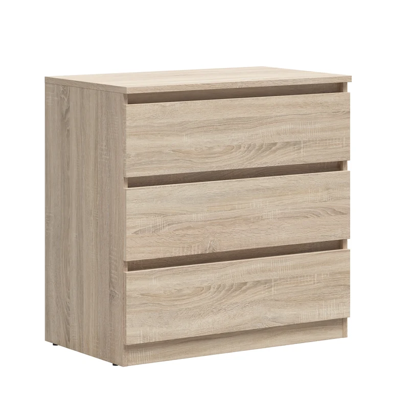 Tetrix — 3-Drawer Chest of Drawers | Sonoma Oak