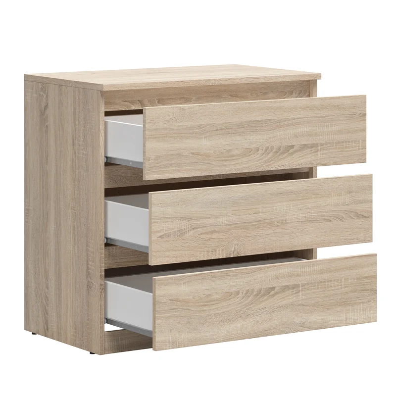 Tetrix — 3-Drawer Chest of Drawers | Sonoma Oak