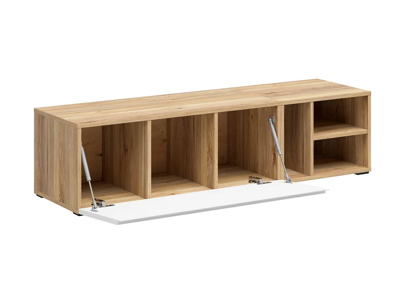 Leno Cabinet Set 90+45cm | Wall-Mounted or Freestanding | Mauvella Oak & White Super Matt | 135cm