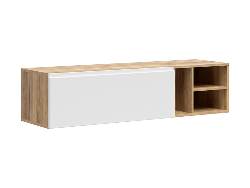 Leno Cabinet Set 90+45cm | Wall-Mounted or Freestanding | Mauvella Oak & White Super Matt | 135cm