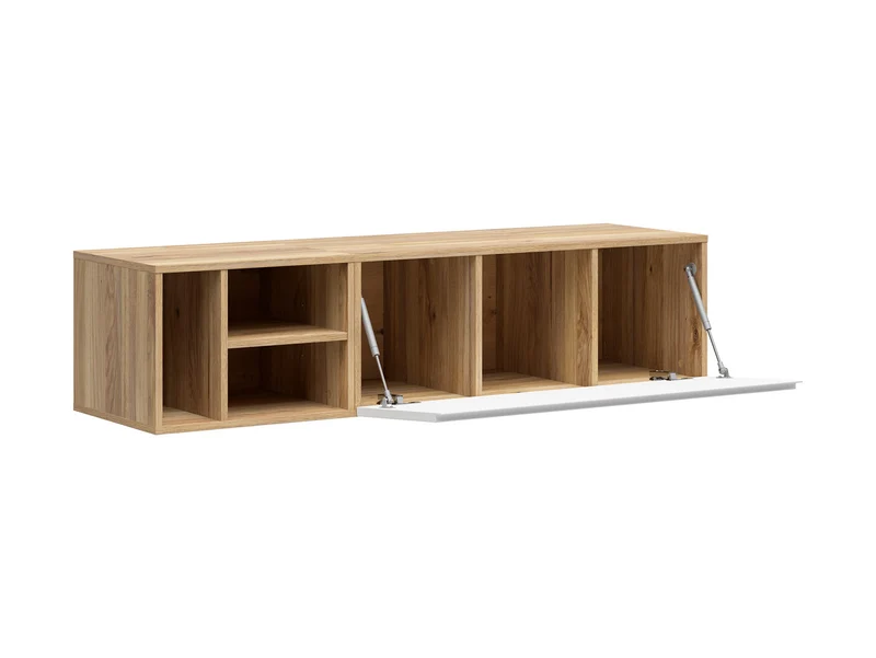 Leno Cabinet Set 90+45cm | Wall-Mounted or Freestanding | Mauvella Oak & White Super Matt | 135cm