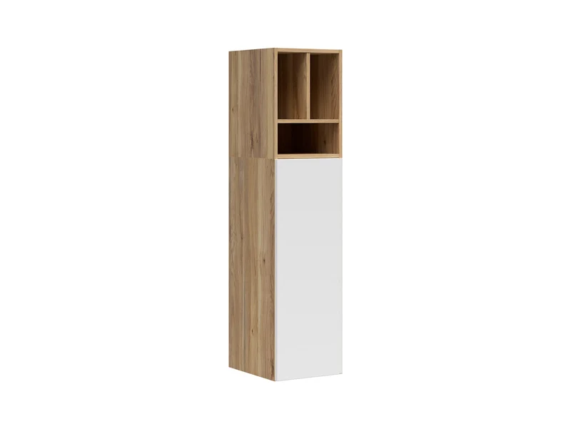 Leno Cabinet Set 90+45cm | Wall-Mounted or Freestanding | Mauvella Oak & White Super Matt | 135cm