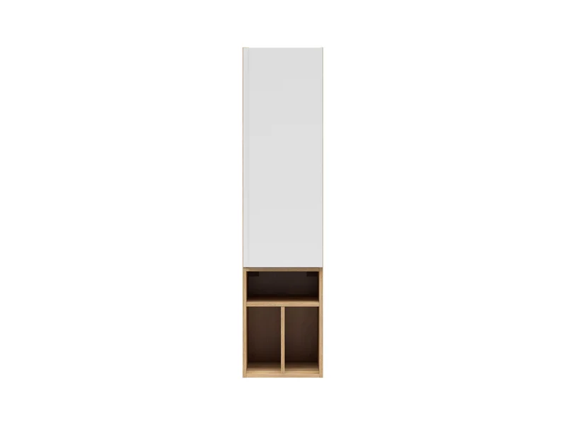 Leno Cabinet Set 90+45cm | Wall-Mounted or Freestanding | Mauvella Oak & White Super Matt | 135cm
