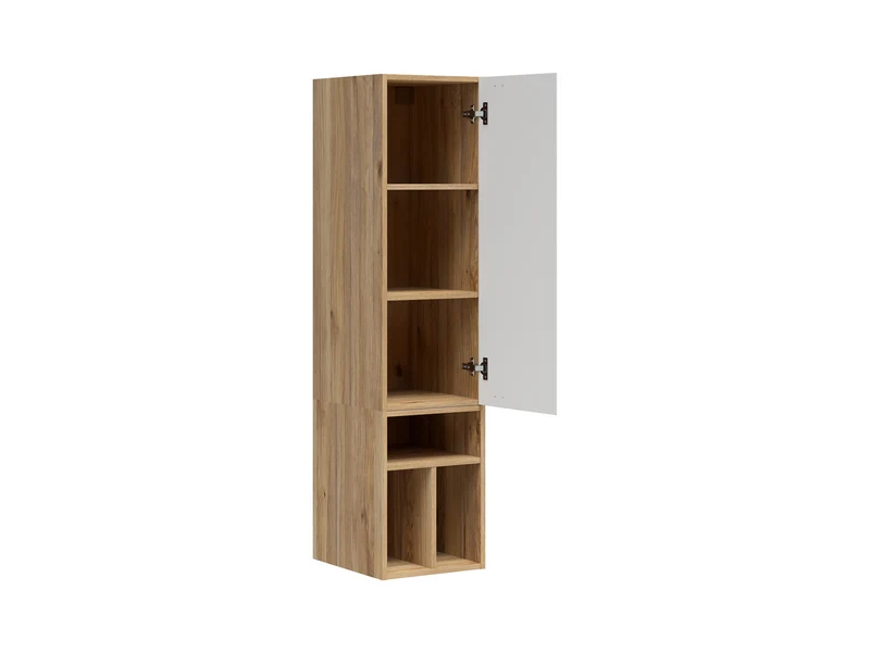 Leno Cabinet Set 90+45cm | Wall-Mounted or Freestanding | Mauvella Oak & White Super Matt | 135cm