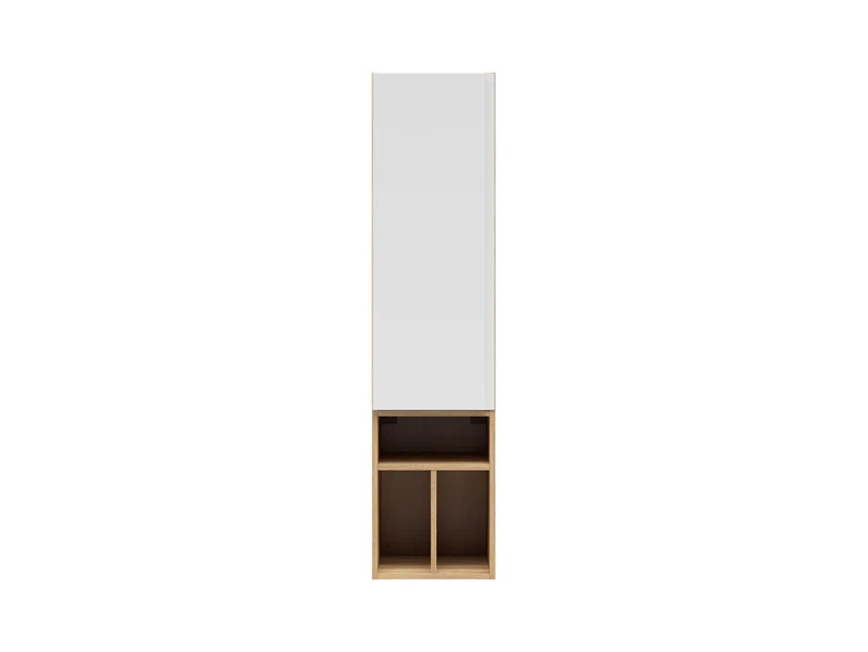 Leno Cabinet Set 90+45cm | Wall-Mounted or Freestanding | Mauvella Oak & White Super Matt | 135cm
