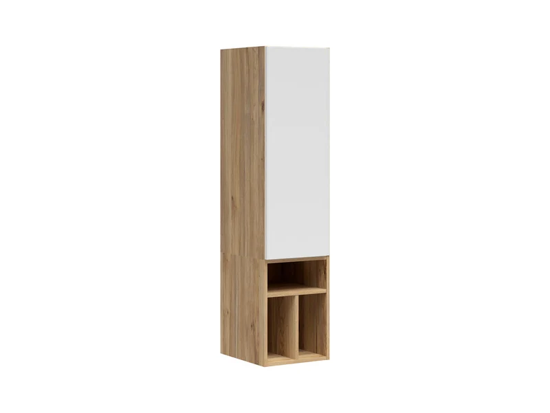 Leno Cabinet Set 90+45cm | Wall-Mounted or Freestanding | Mauvella Oak & White Super Matt | 135cm