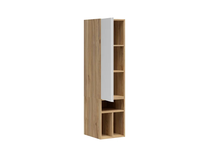 Leno Cabinet Set 90+45cm | Wall-Mounted or Freestanding | Mauvella Oak & White Super Matt | 135cm