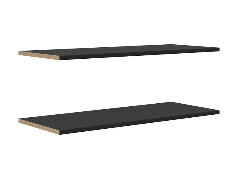 Mix Wardrobe Additional Shelves – Set of 2 | Black | 105.1×48 cm | Accessory for Mix Sliding Wardrobe