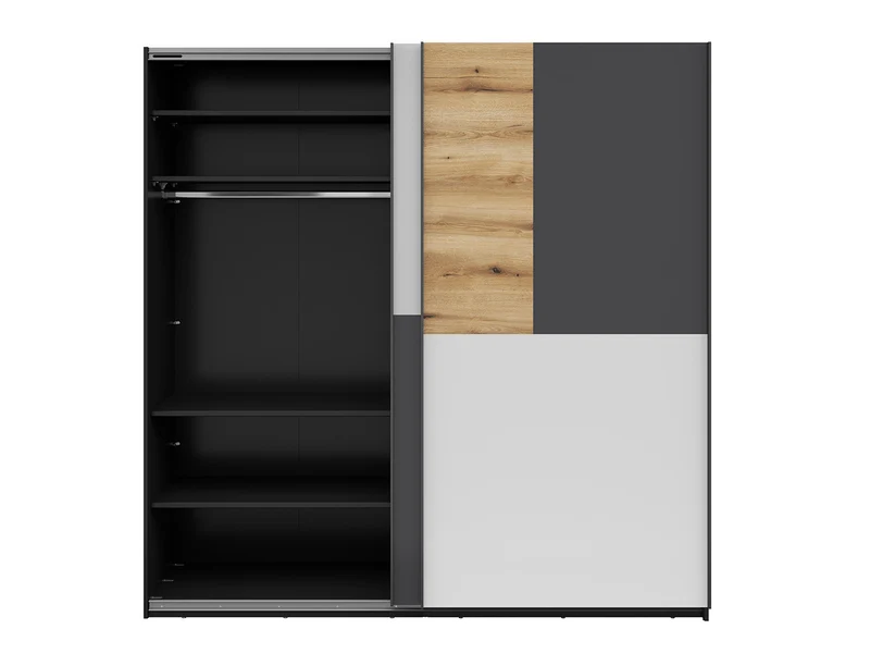 Mix Wardrobe Additional Shelves – Set of 2 | Black | 105.1×48 cm | Accessory for Mix Sliding Wardrobe
