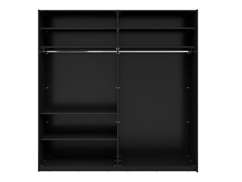 Mix Wardrobe Additional Shelves – Set of 2 | Black | 105.1×48 cm | Accessory for Mix Sliding Wardrobe