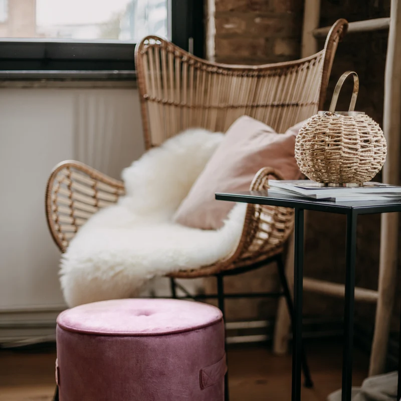 Hocker | Daisy in rosa