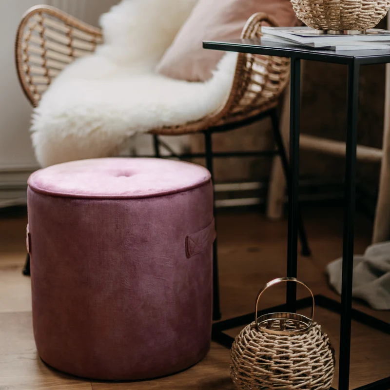 Hocker | Daisy in rosa