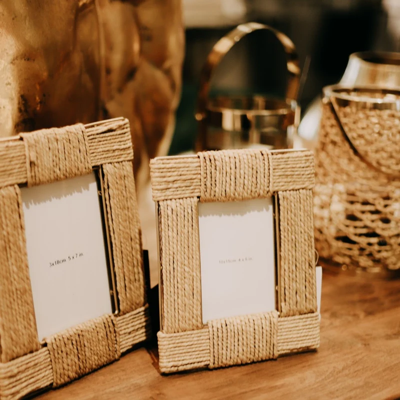 Bilderrahmen | Braid aus Geflecht mit Gold