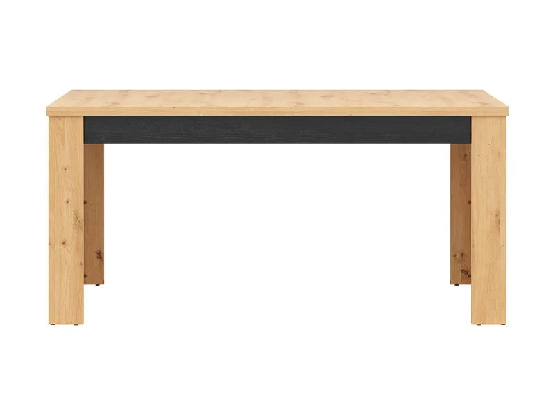 Ostia Extendable Dining Table 160–200 cm – Artisan Oak & Black Oak, L-Shaped Legs