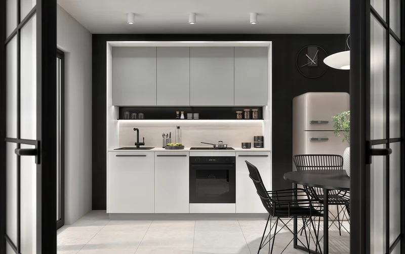 Milino Kitchen Surround Panels 210 cm – Alpine White | Finishing Kit