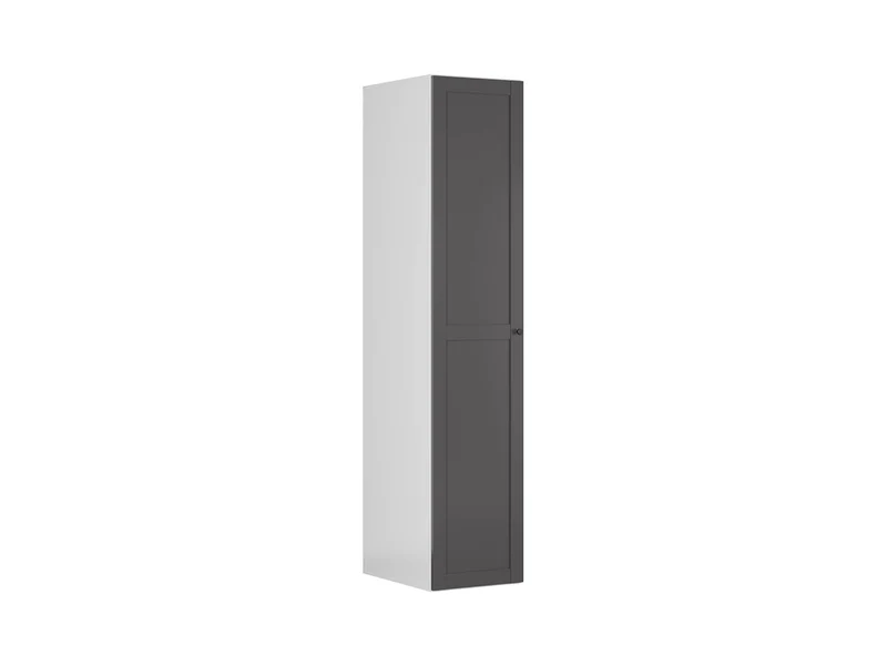 Flex Single-Door Wardrobe 50 cm – White & Graphite, 10-Year Warranty