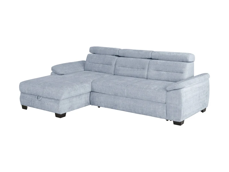 Aguda Corner Sofa Bed | Dolphin Mechanism, 3 Adjustable Headrests & Storage | 269x175cm | 133x210cm Sleep