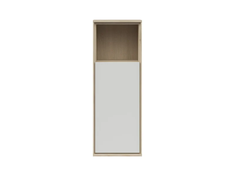 Ema Wall-Mounted Cabinet | Push-to-Open | Jackson Hickory Walnut & Light Grey | 36x100x34cm
