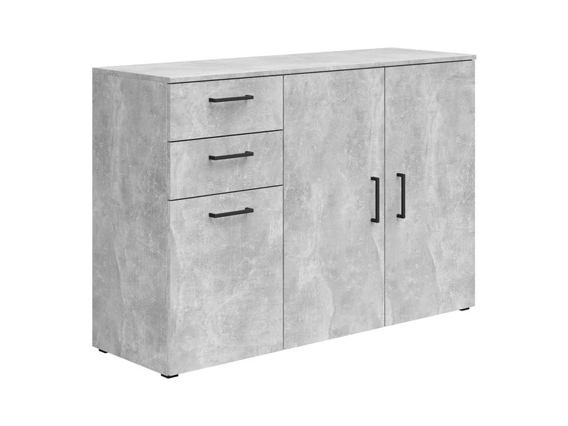 MultiDo Sideboard 120 cm – Light Atelier, 3 Doors with Shelves, 2 Drawers, Modular System