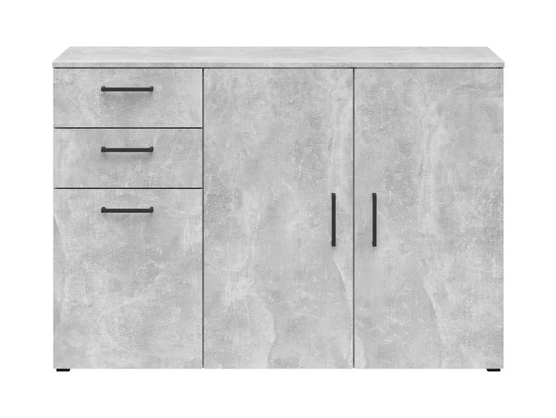 MultiDo Sideboard 120 cm – Light Atelier, 3 Doors with Shelves, 2 Drawers, Modular System