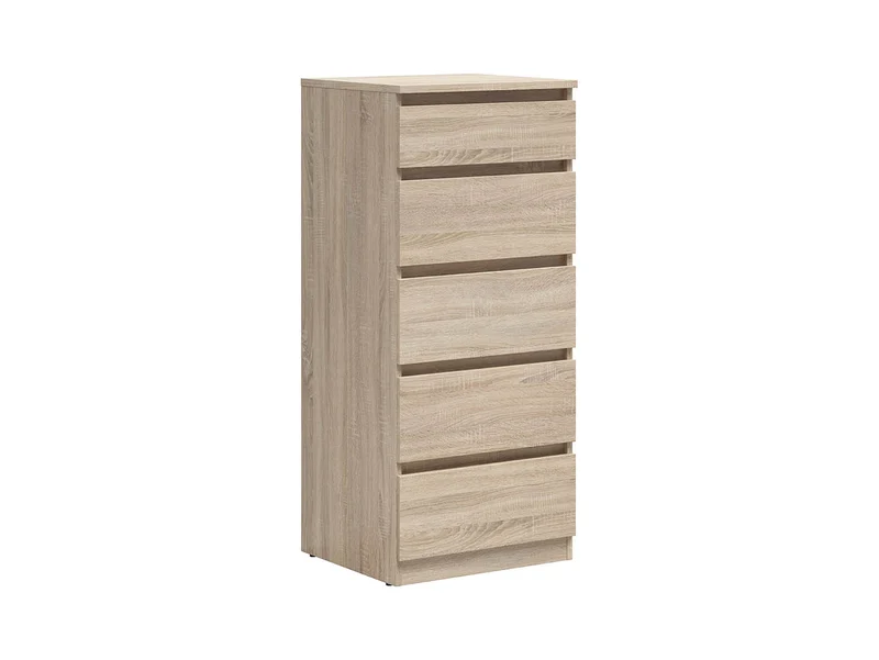 Tetrix Tall Chest of Drawers 50 cm – Sonoma Oak, 5 Drawers, Push-to-Open