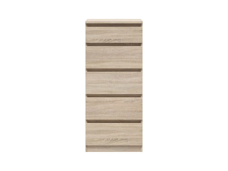 Tetrix Tall Chest of Drawers 50 cm – Sonoma Oak, 5 Drawers, Push-to-Open