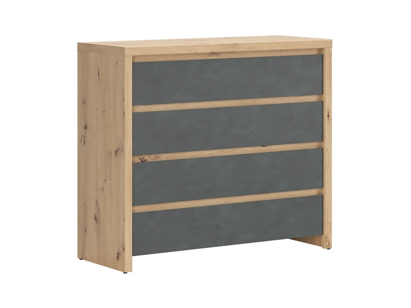 Larios Chest of Drawers 105x91 cm – Artisan Oak & Matera, Angled Fronts
