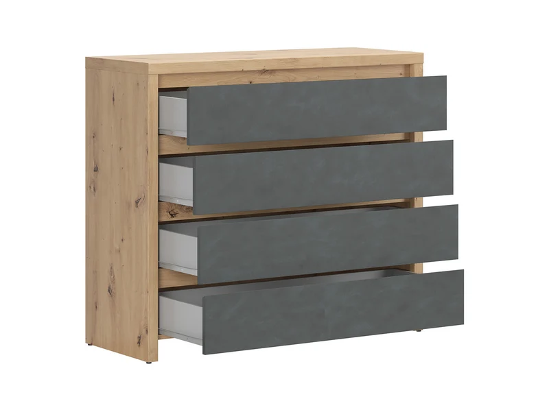 Larios Chest of Drawers 105x91 cm – Artisan Oak & Matera, Angled Fronts