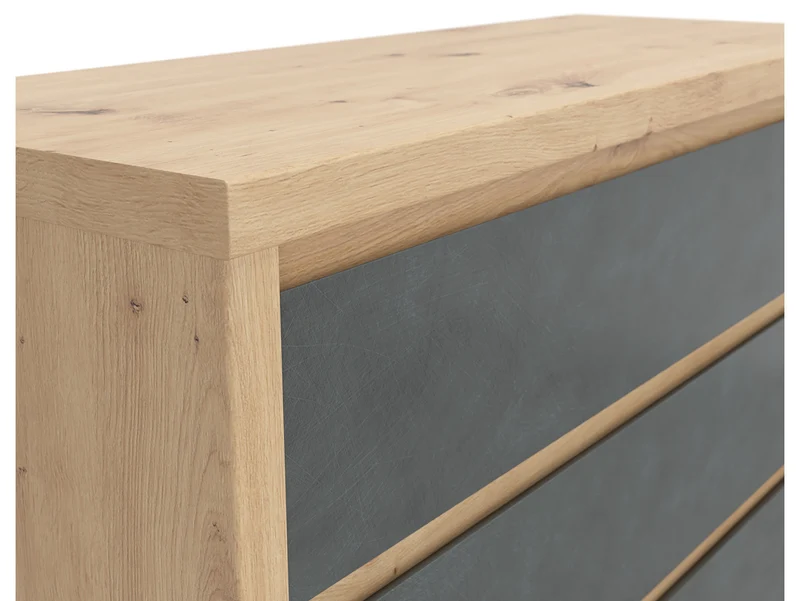 Larios Chest of Drawers 105x91 cm – Artisan Oak & Matera, Angled Fronts