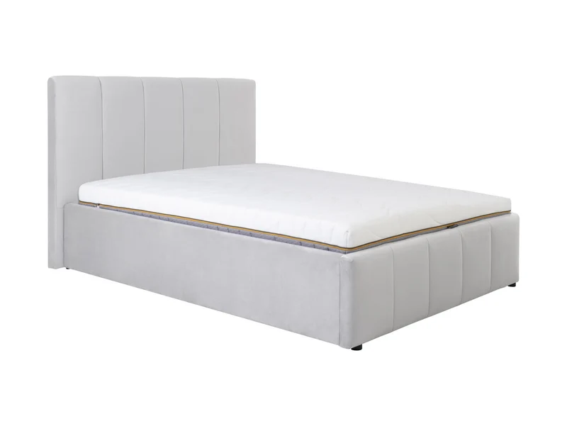 Lones Upholstered Bed 140x200 cm – Bedding Storage, Optional Ergo Packages