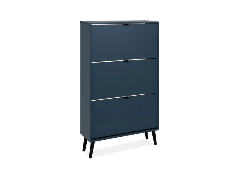 Vigo Shoe Cabinet 3 Flap Doors – Pastel Blue | Scandinavian Hallway Storage
