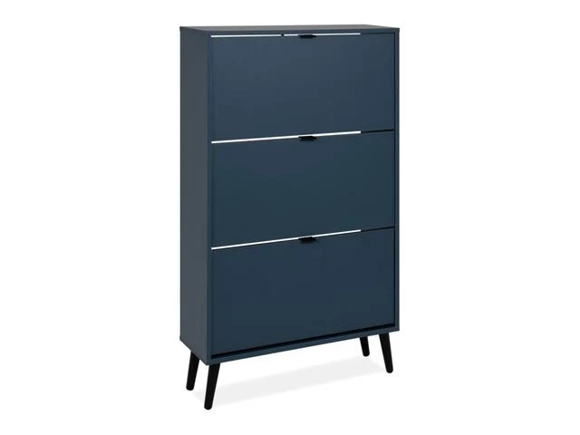 Vigo Shoe Cabinet 3 Flap Doors – Pastel Blue | Scandinavian Hallway Storage