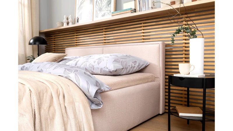 Nedin Upholstered Bed 160×200 – Frame & Mattress Not Included