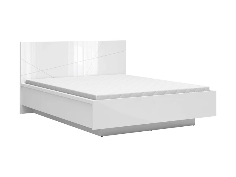 Forn Bed 160×200 with Storage – White Gloss | Gas-Lift Slatted Base