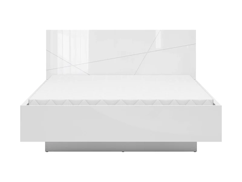 Forn Bed 160×200 with Storage – White Gloss | Gas-Lift Slatted Base