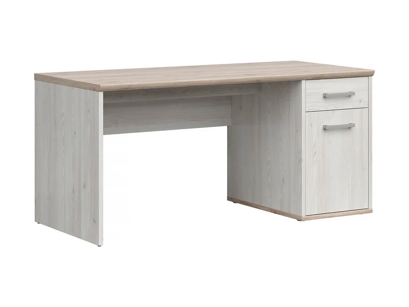 Romance Desk 160 cm with Drawer & Cupboard – Scandi Style | Sibiu Larch & San Remo Oak